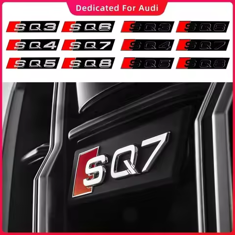 3D ABS Hood Front Grille Badge ABS SQ3 SQ4 SQ5 SQ6 SQ7 SQ8 Emblem Decoration for Audi A4 B5 B6 B7 B8