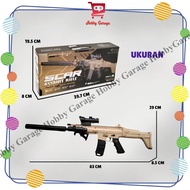 Mainan Tembakan Anak WGG Assault Rifle with Infrared Water Gel Blaster Scar Gun Watergel - Cokelat