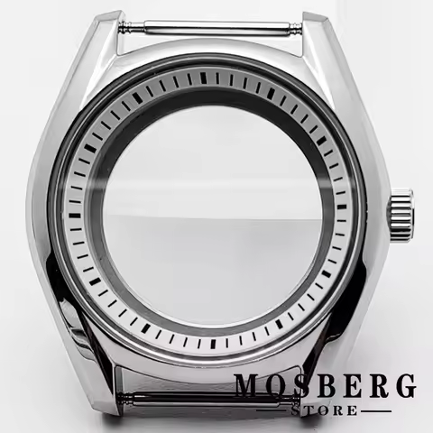 40mm Silver Watch Case Sapphire Glass For NH35 NH36 ETA 2824 PT5000 ST2130 Watches Movement Accessor