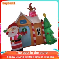 buybest1 Ymiko Inflatable Gingerbread House with Santa  LED Lights 180x195cm Decorate Christmas Holi