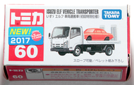 二手 Tomica 60 新車貼 五十鈴 Isuzu ELF 初回白色 車輛搬運車 卡車 停產絕版 Tomy 多美小汽車