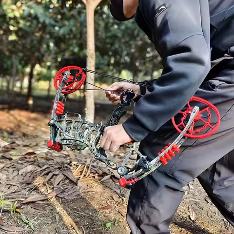 30-60lbs Compound Bow Shooting Steel Ball 420fps Dual Purpose Bow Archery Arrow 80% Let off for Righ