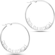 Delta Phi Epsilon- Hoop Silver-Plated Dainty Earrings for Women -Delta Phi Epsilon Jewelry with Idea