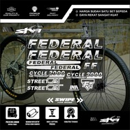 FEDERAL Bicycle Sticker Frame Federal Commuter Bike Kalcer Set