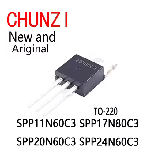 5pcs New and Original 11N60C3 17N80C3 20N60C3 24N60C3 TO-220 SPP11N60C3 SPP17N80C3 SPP20N60C3 SPP24N