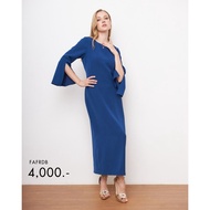 LOF-FI-CIEL Maxi Dress Jubili Blue lapis ชุดเดรสไปดินเนอร์ เดรสปาร์ตี้ เดรสยาว แขนยาว ทรงเข้ารูป สีน