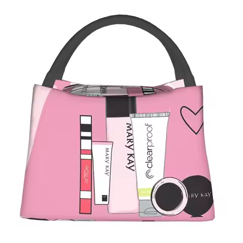 Mary Kay Lunch Bags Insulated Bento Box Portable Lunch Tote Picnic Bags Cooler Thermal Bag for Woman