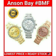 Anson bay #BMF Geneva watches belt steel watch ready stok jam tangan
