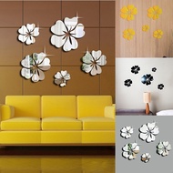  DIY Acrylic Wall Sticker 3d Mirror Art Flower Removable Wall Decoration