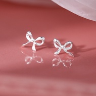 silver earrings 925 italy original Hollow bow earrings hypoallergenic hikaw for women for girls kids