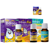 Ddrops Kids Complete Health Support Bundle - Liquid Vitamin D3 600IU | Vitamin A 1800IU & D3 600IU |