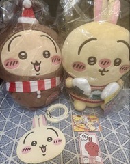 🈹‼️全出$120@5‼️日本景品Nagano Chiikawa兔兔Usagi聖誕薑餅人30cm毛公仔+usagi兔哥聖誕一番賞C賞毛公仔+nagano usagi上海交通卡片套+台灣chiikawa