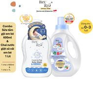 Combo 2 Sữa tắm gội toàn thân em bé 600ml & Nước giặt em bé 1L BZU BZU Combo Head To Toe Wash 600ml