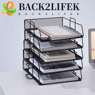 BACK2LIFEK Stackable File Rack, Desktop Organizer File Organizer A4 File Storage Tray, Simple INS St