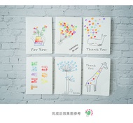 Teacher's Day Send Teacher Greeting Card Children's Day DIY Handmade Foldable Card with Envelope Kindergarten Children's Holiday Gift Christmas Fingerprint Painting Mother's Day Blessing Matching Interactive Material Card