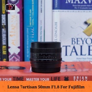 7artisan MF 50mm F1.8 Lens For Fujifilm Good Condition