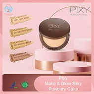 Pixy Make It Glow Silky Powdery Cake Spf35 Pa+++ - Bedak Padat Natural