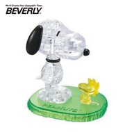 BEVERLY 史努比與糊塗塌客 立體水晶拼圖 37片 3D拼圖 水晶拼圖 公仔 模型 Snoopy【483748】