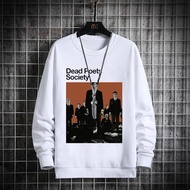 Crewneck Dead Poets Society Sweater White Cotton Fleece Material