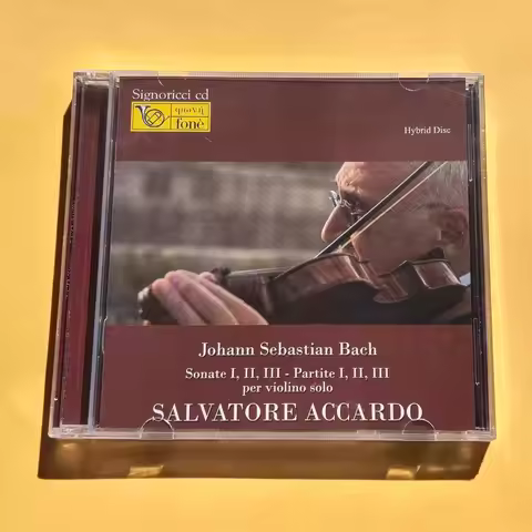 Salvatore Accardo Bach Sonate & Partite Per Violino Solo Fonè Audiophile Hybrid SACD Classical Violi