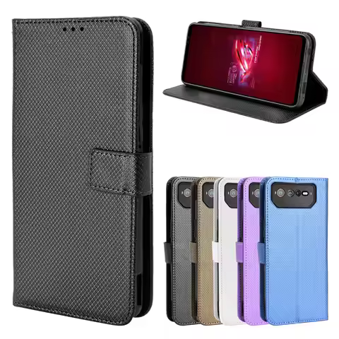 Leather Case Protect Cover For Asus ROG Phone 6 Flip Stand Cover For Asus ROG Phone 6 Pro ROG6 Walle