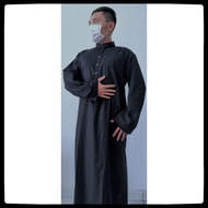 Jubah Lelaki daffah cotton hitam ada stock Clearance sale.