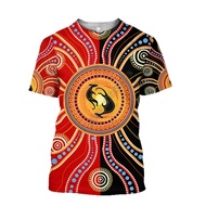 Aboriginal Kangaroo Indigenous Painting Art 3D Printed t shirts for men and women Summer Casual Tees