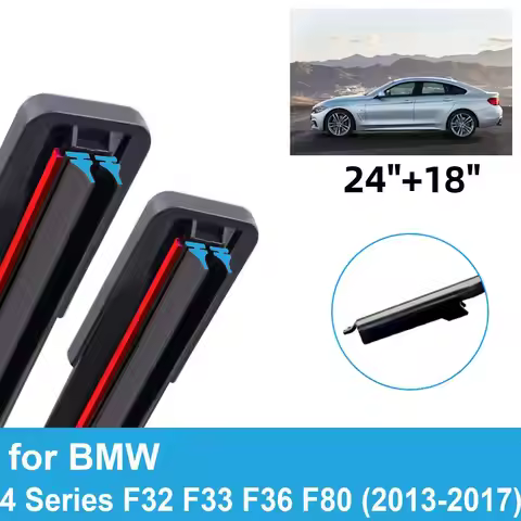 2PCS Car Wiper Blades for 2013-2017 BMW 4 Series F32 F33 F36 F80 Front Double Rubber Car Accessories
