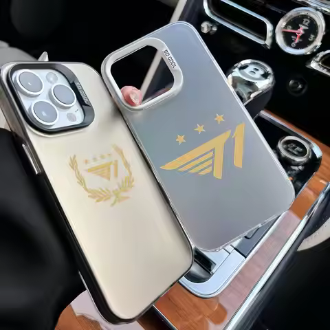 Cool T-T1 SKT Phone Case Phone Case For IPhone 17 16 15 14 Pro Max Independent Metal Button IMD Silv