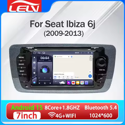 LELV 7inch Car Multimedia Radio Player for Seat Ibiza 6J IV 4 2009-2013 with CarPlay Android Auto BT