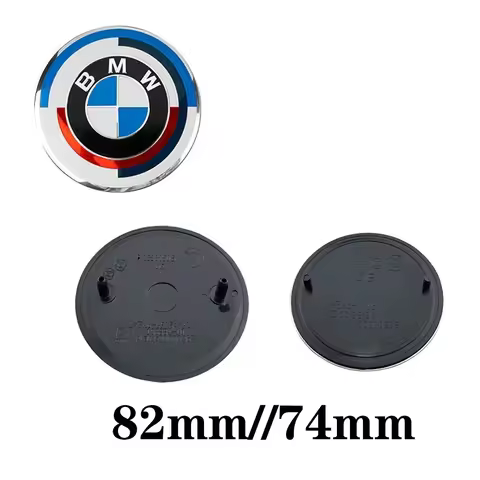 1pc 74mm 82mm car front hood replacement logo, rear tailgate logo suitable for BMW E38 E90 E60 X3 X5