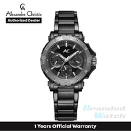 [Official Warranty] Alexandre Christie 9205BFBEPBA Women's Black Dial Stainless Steel Strap Watch