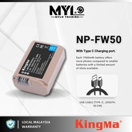 KingMa Battery for Sony NP-FW50 FW50 Battery and Dual Charger Set for Sony A5100 A6100 A6400 RX10 A7