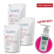 EUBOS Liquid Red Washing Emulsion Refill Pack x3 FREE Hand Cream Sample