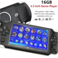 Good quality portable game console 4.3 inch screen MP4 player MP5 Real Game Player 16 GB support for PSP games, camera, video, e-book (black)-Intl