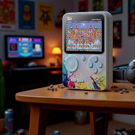 Lagendos Handheld Game Console Gameboy 3 Inch 500 Retro Game - G5 - Gray