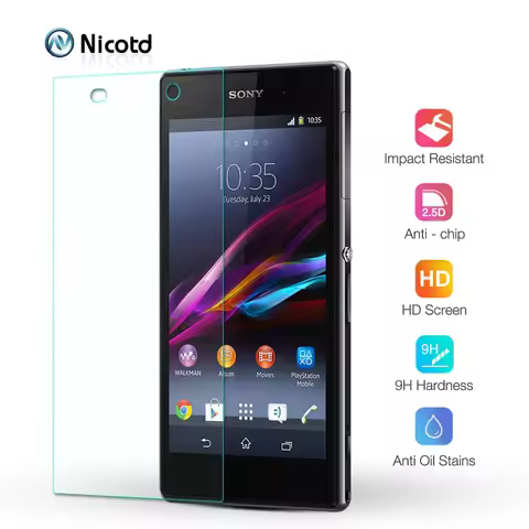 Nicotd Screen Protector Tempered Glass For Sony Xperia Z1 Z2 Z3 Z4 Z5 Z Compact 9H Protective Film F