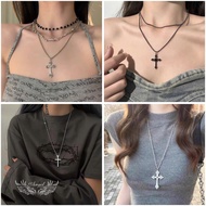 Long Cross necklace, personality style cross necklace