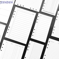ZENDEN​ Paper Refill A5 A6 A7 Daily Planner School Supplies To do List Stationery Line Monthly Binde