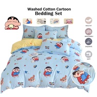 3/4in1 Bedsheet Set Cartoon Quilt Cover Dog/bear/Crayon Shin-chan Bedding Set Soft Mattress Cover Pi