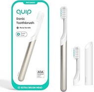 Quip Metal Sonic Toothbrush for Adults Plus Extra Brush Head - Moonrise Champagne