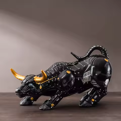 1PC Vilead Miami Bitcoin Bull Market Model Statue Robot Sculpture Office Desk Home Decoration Coin B