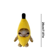 【Clearance Markdowns】 20cm Banana Cat Plush Stuffed Toys Happy Crying Banana Cat Toy Funny Animals D