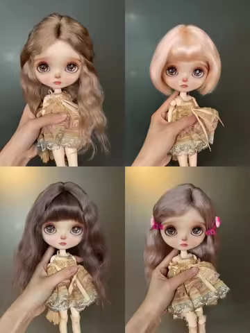 BJD Blythe wig mohair Multiple colors and hairstyles Specifically Increase hair density Fit 9-10inch