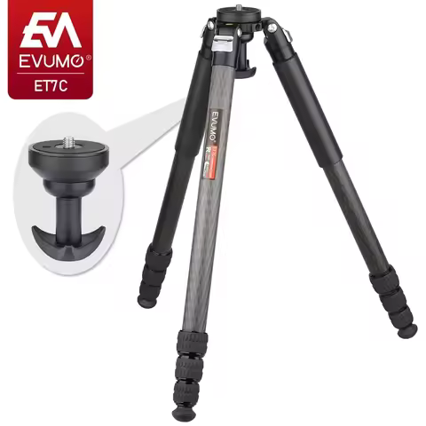 ET7C Carbon Fiber Tripod 32.5mm Tube Professional Heavy Duty Tripod 25kg Load Bowl Tripod for DSLR C