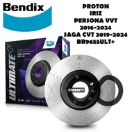 Original Bendix Ultimate+ BR9655ULT+ Front Disc Rotor - Proton Iriz 1.3/1.6 / Persona VVT /Saga VVT 