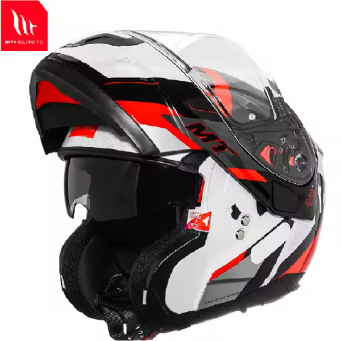 2025 MT ATOM SV Flip Up Motorcycle Helmet ECE DOT Certification Dual Len Off-Road helmet Cascos para