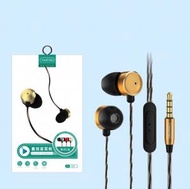 有線入耳式圓孔帶線金屬耳機適用華為vivo/oppo(E07金色【盒裝】)#M057028018
