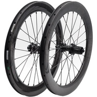 Mr.Tiparts Carbon Wheels 20" 406 Caliper DISC Brake Aero 40mm 45mm for Birdy 3/P40 GT Folding Bike Clincher Noise Wheelset