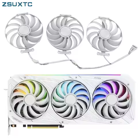 95MM CF1010U12S RTX3070 RTX3080 RTX3090 Graphics fan for ASUS ROG Strix RTX 3070 3080 Ti 3090 White 